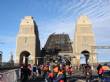 Crossing the harbour bridge