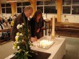 Lighting candle